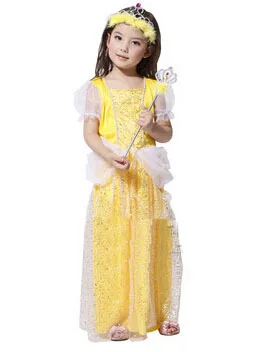 

All Saints Party Suit Stage Performances Masquerade Costumes Light Yellow Dress Lori Princess Costumes