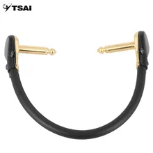 TSAI Guitar Patch Cable Cord Noiseless Instrument Cable with Golden Plated Right Angle Plug for Guitar Effect 15cm/30cm TSAI Guitar Patch Cable Cord Noiseless Instrument Cable with Golden Plated Right Angle Plug for Guitar Effect 15cm/30cm