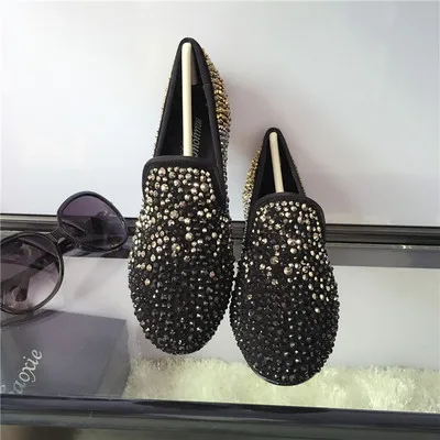 Appartements Sapato Bout Nouveau Casual Feminino Chaussures Rond Kqaoqao as Mocassins Suede Shown Cristal Femmes As Plates Ballet Shown Strass Femme qSwtPdY