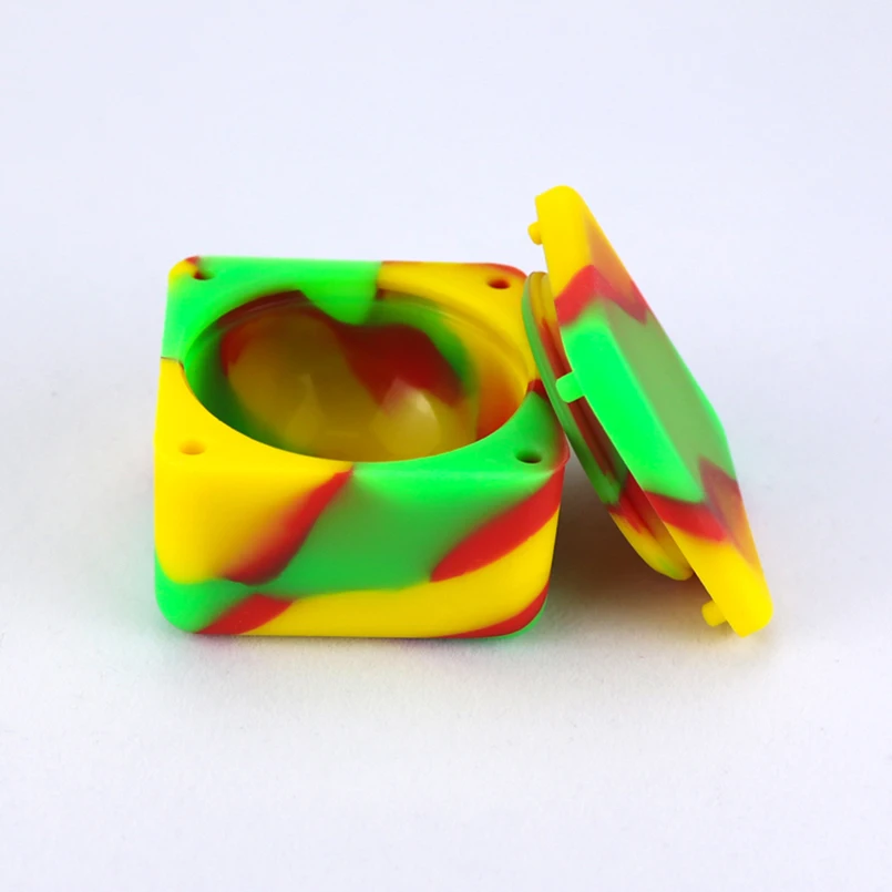 37 ملليلتر Bho سيليكون التركيز النفط جرار الحاويات و غير عصا Dab الشمع جرة ل البوتان بقعة النفط في مربع Recipiente دي Silicona