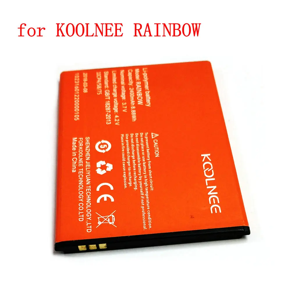 100% Новый оригинальный аккумулятор 2400 мАч для мобильного телефона Koolnee Rainbow MTK6580A 5 0