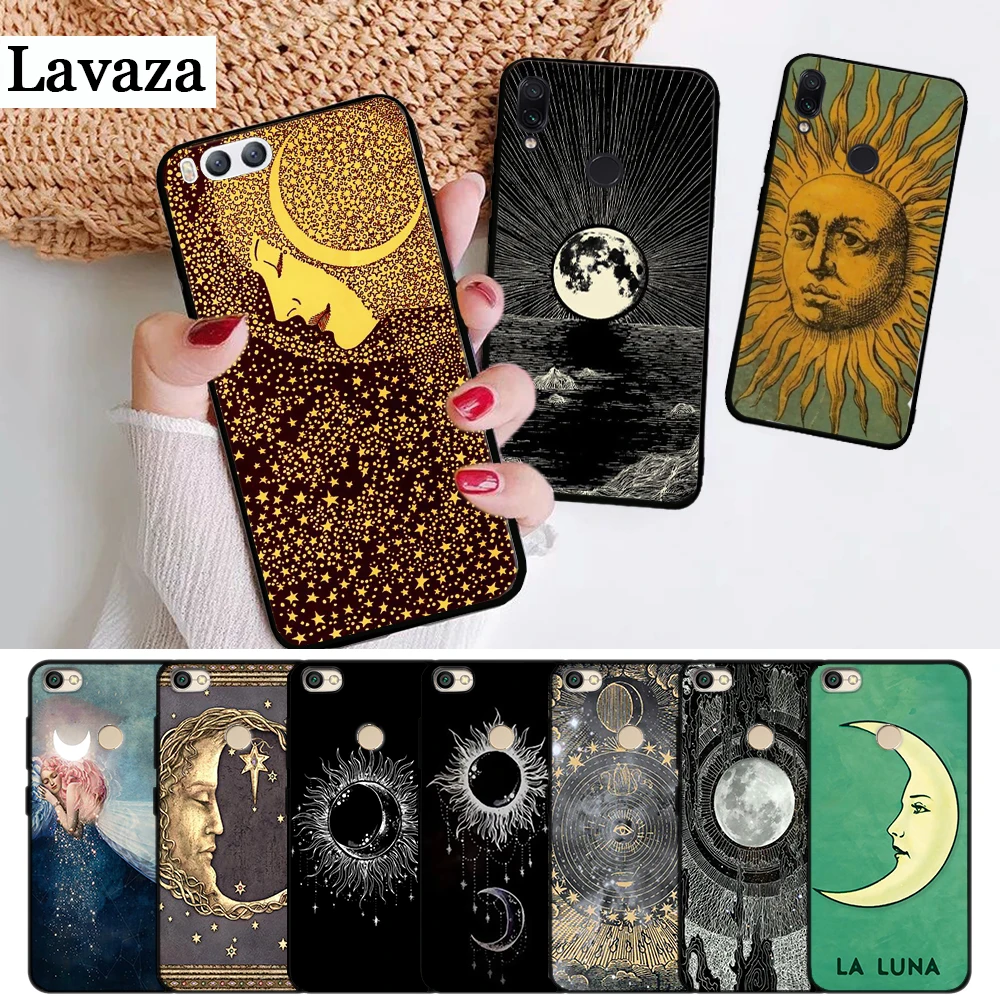 

Lavaza Sun and moon Black Silicone Case for Xiaomi Redmi 4A 4X 5A 5 Plus S2 6 6A 7A K20 Note 4 7 Pro Prime Go