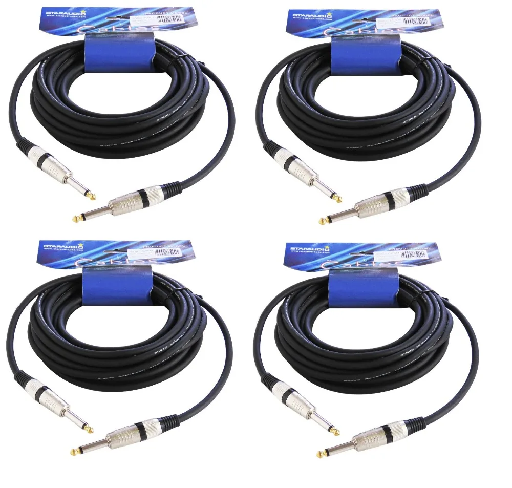 

STARAUDIO SSSC-750CM 25 FT (7.5M) Instrument Guitar Audio Speaker 1/4" to 1/4" Mono Male Cord Cables