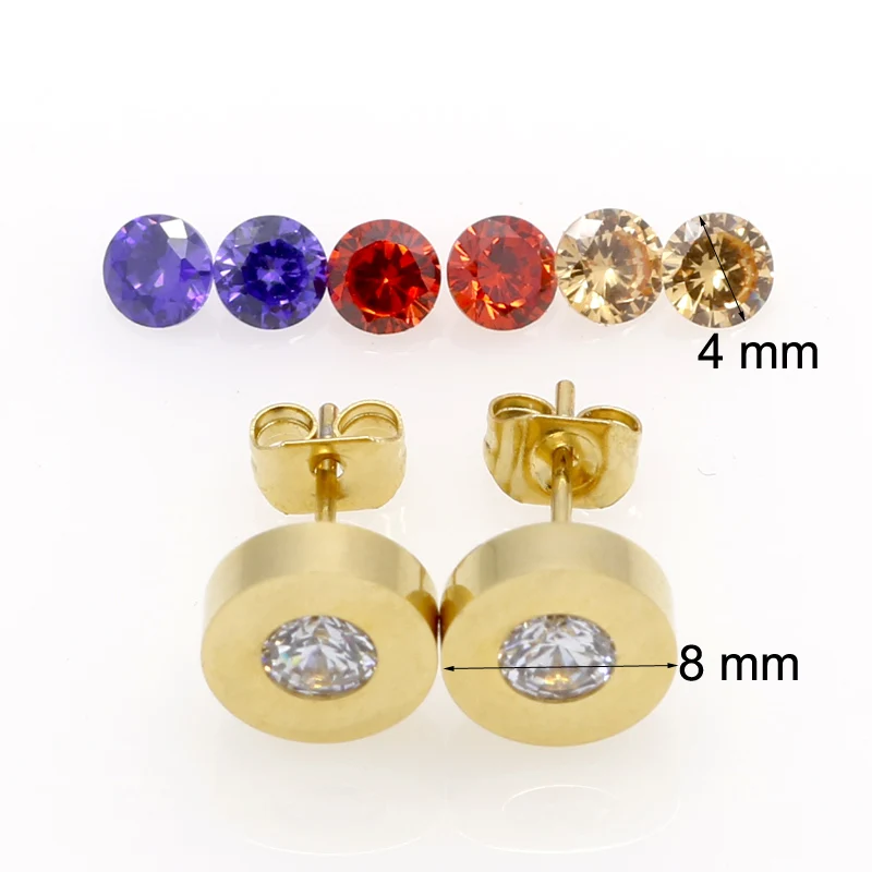 New Arrival Interchangeable Jewelry Crystal Earrings Removable Multi