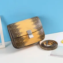 Новая маленькая квадратная сумка женская кожаная скошенная сумка ретро Ящерица шаблон тофу сумка модная сумка на одно плечо сумка для стюардессы