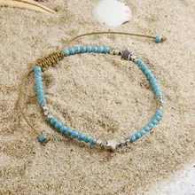 Винтаж основа ножные браслеты из бисера для Новинки для женщин Multi Слои ножной браслет богемный пляж ювелирные изделия, цепи для лодыжки подарок