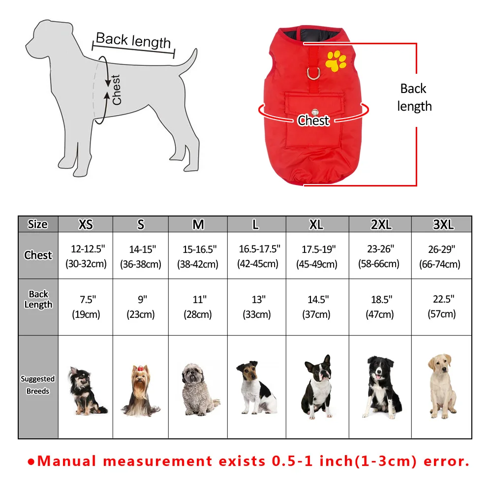 Зимняя одежда для домашних животных, одежда для маленьких и больших собак, водонепроницаемая куртка для домашних животных, пальто для собак, чихуахуа, мопс, французский бульдог, одежда, жилет