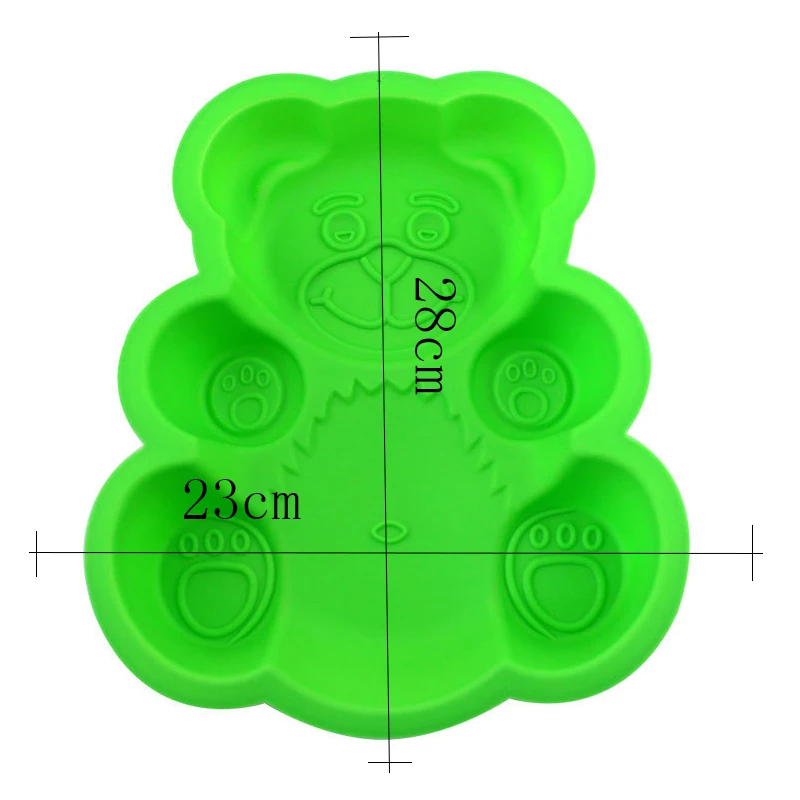 17/28 см медведь Форма силиконовая форма для выпечки в форме цветка большой Размеры желе формы для запекания шоколада пудинг мусс Maker Инструменты для украшения торта