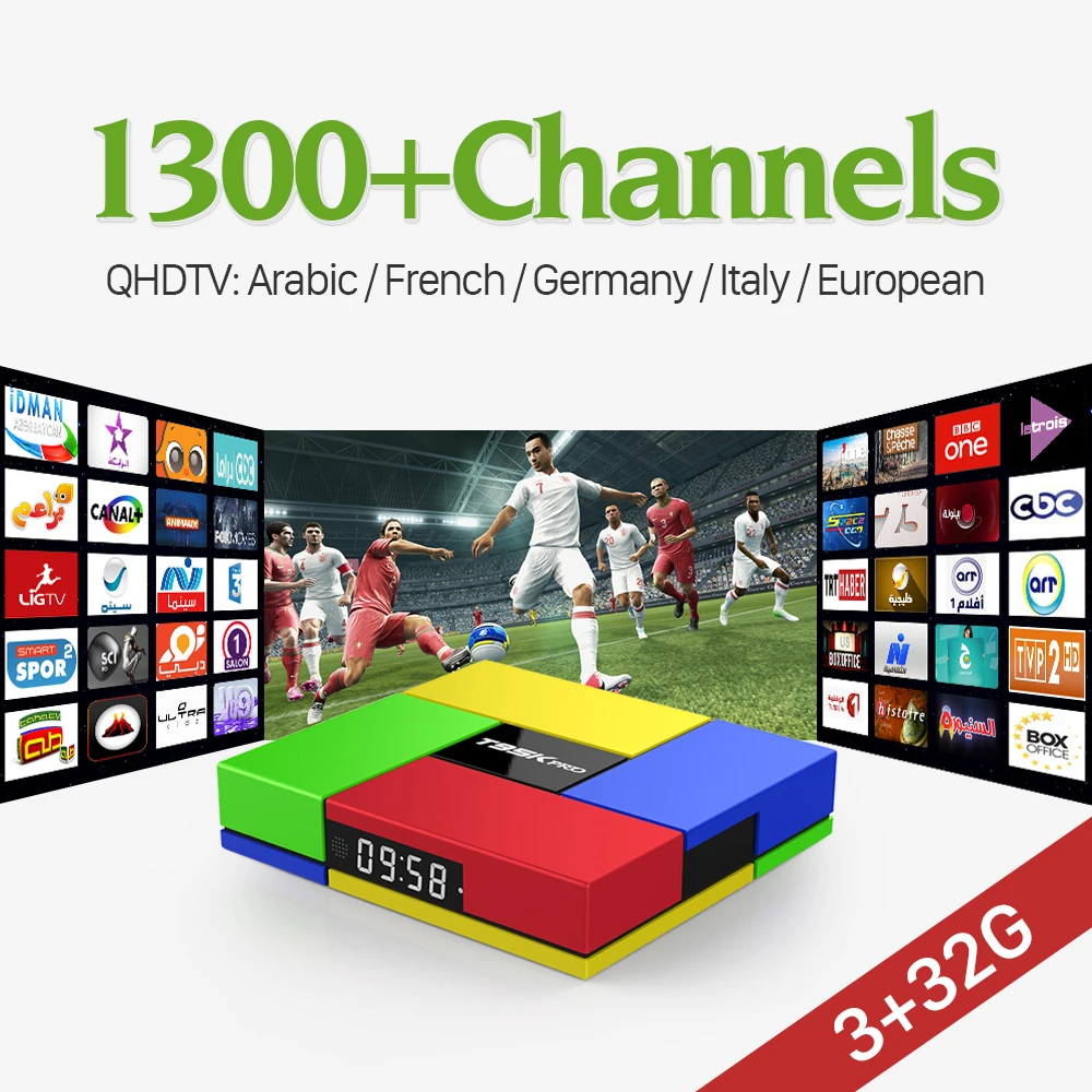 Android Box T95KPRO Smart TV Box 3G 32G Amlogic S912 with IPTV Subscription European Arabic Italy Media Player Better Than M8S