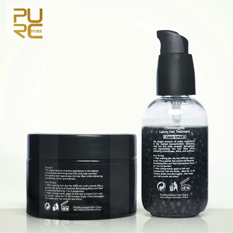 PURC Luxurious Caviar Extract Chronologiste Hair Treatment Set Make Hair More Soft And Smooth Hair Care Set Products 180ml PURC Luxurious Caviar Extract Chronologiste Hair Treatment Set Make Hair More Soft And Smooth Hair Care Set Products 180ml