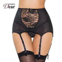 Comeondear, черные джарретеллы, сексуальный пояс с резинками подтяжки, женский сексуальный пояс размера плюс, кружевной пояс для чулок, подвязки PA5140