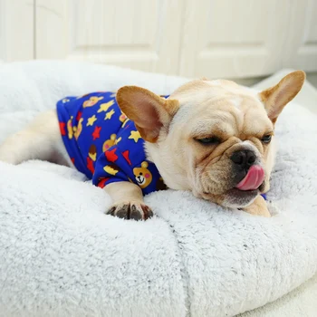 

Deamer Frechbull Dog Coat T Shirts Pet Clothes For Puppies Yorkshire Terrier Autumn Winter Indoor Cute Apparel For Small Animals