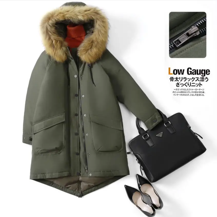 90% гусиный пуховик, модный брендовый качественный пуховик для женщин, натуральный мех, с капюшоном, толстое теплое пуховое пальто, wq710, подходит для зимы-30