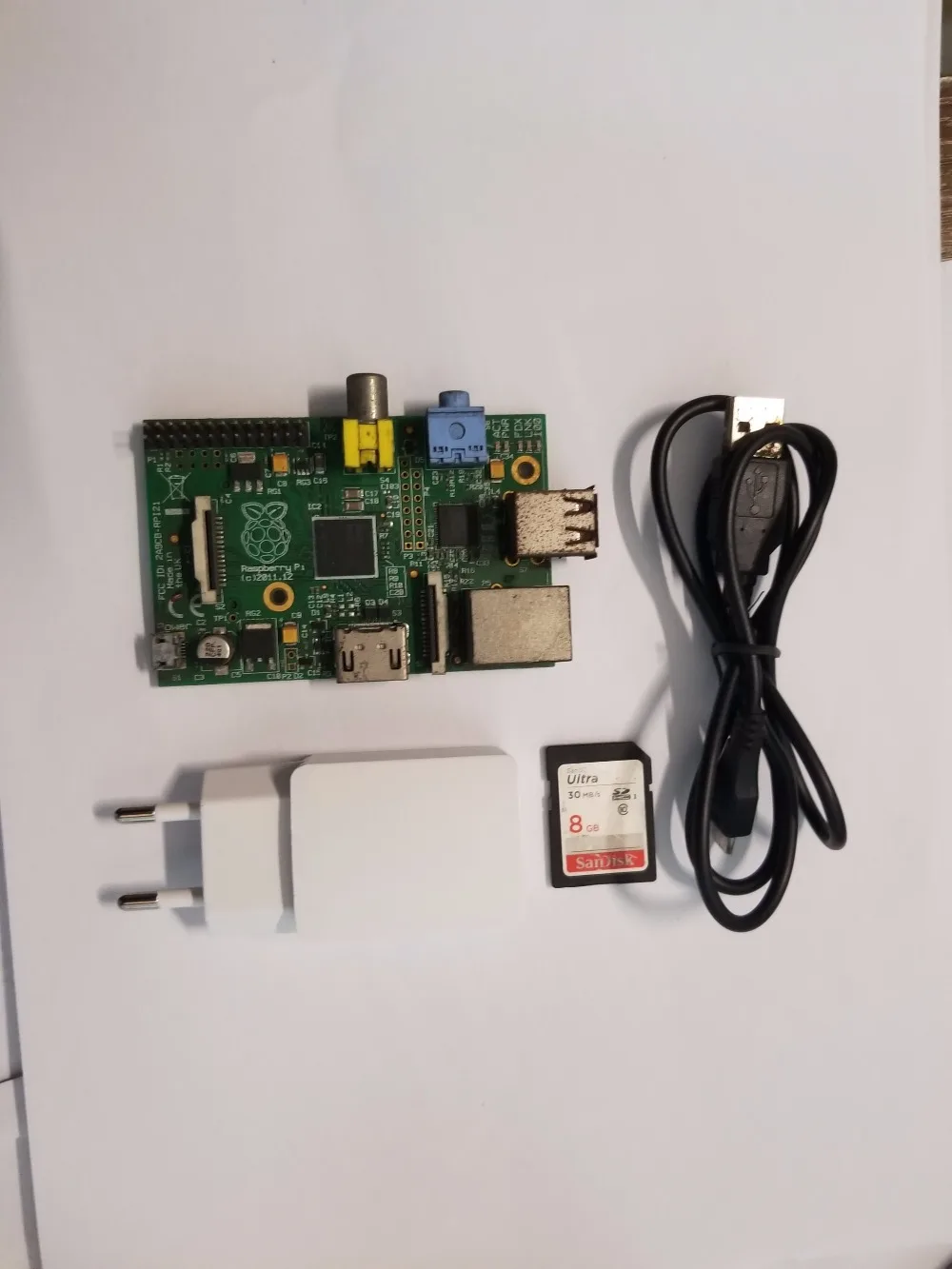 Бесплатная доставка используется Raspberry Pi Модель B 512 МБ оперативная память, мГц, г 8 г SD карта, стандарт ЕС мощность, Модель B Raspberry Pi, Rev 512 2,0 МБ