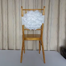 100 шт/партия вышитые цветочные ленты для свадебных стульев органза Подвязка из спандекса для стула для вечерние банкетные свадебные украшения стул петля