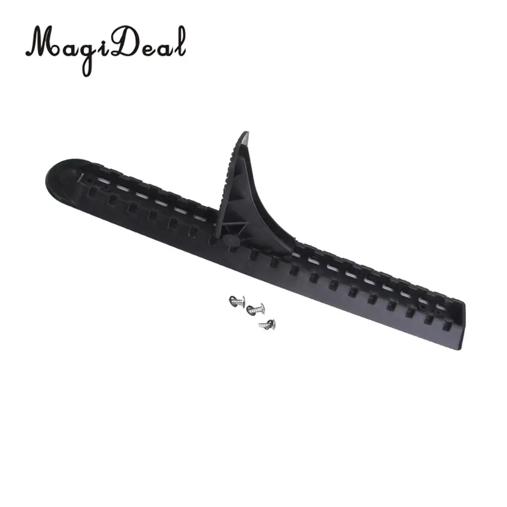 2 Pcs 18 inches Length Durable Black Nylon Kayak Foot Brace Pedal Kit with Trigger Lock for Canoe Pedal Inflatable Boat Dinghy
