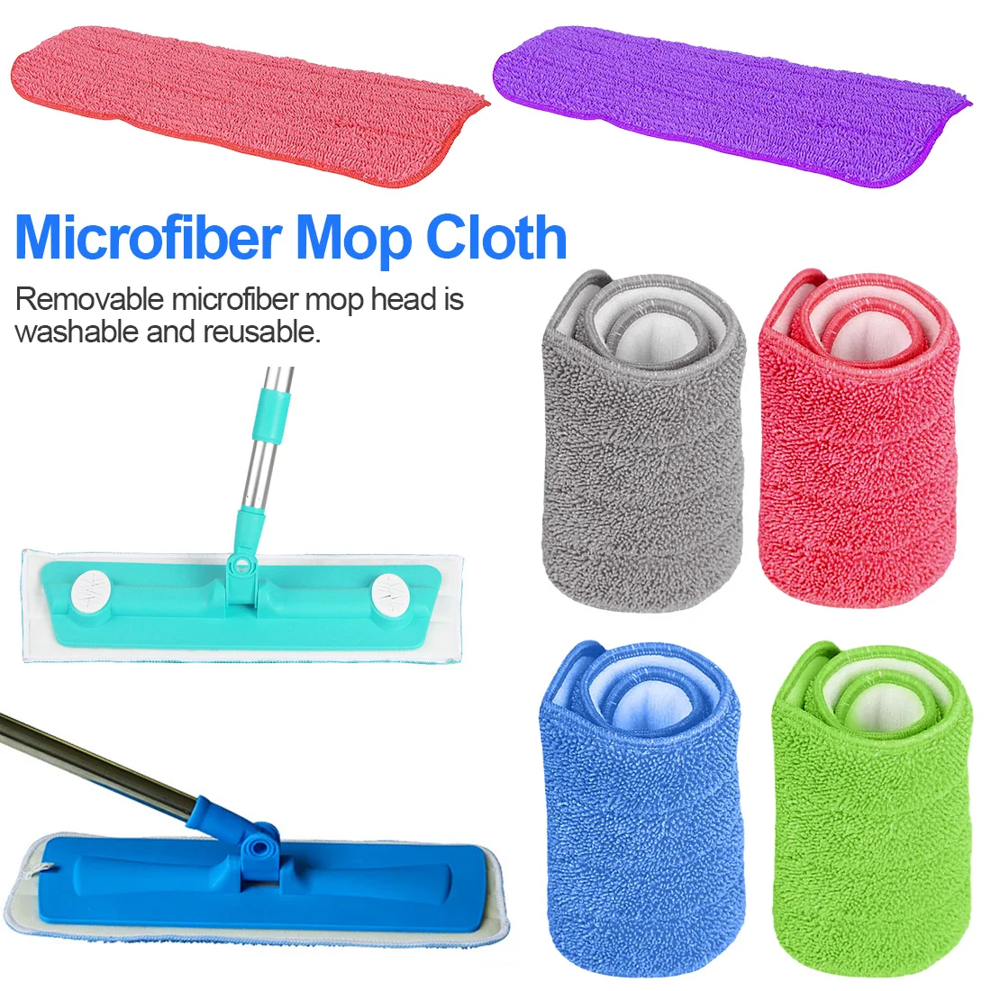 1pcs Household Microfiber Mop Pad for Spray Mop Dust Mop Head Replacement Mop Pad Paste Cloth