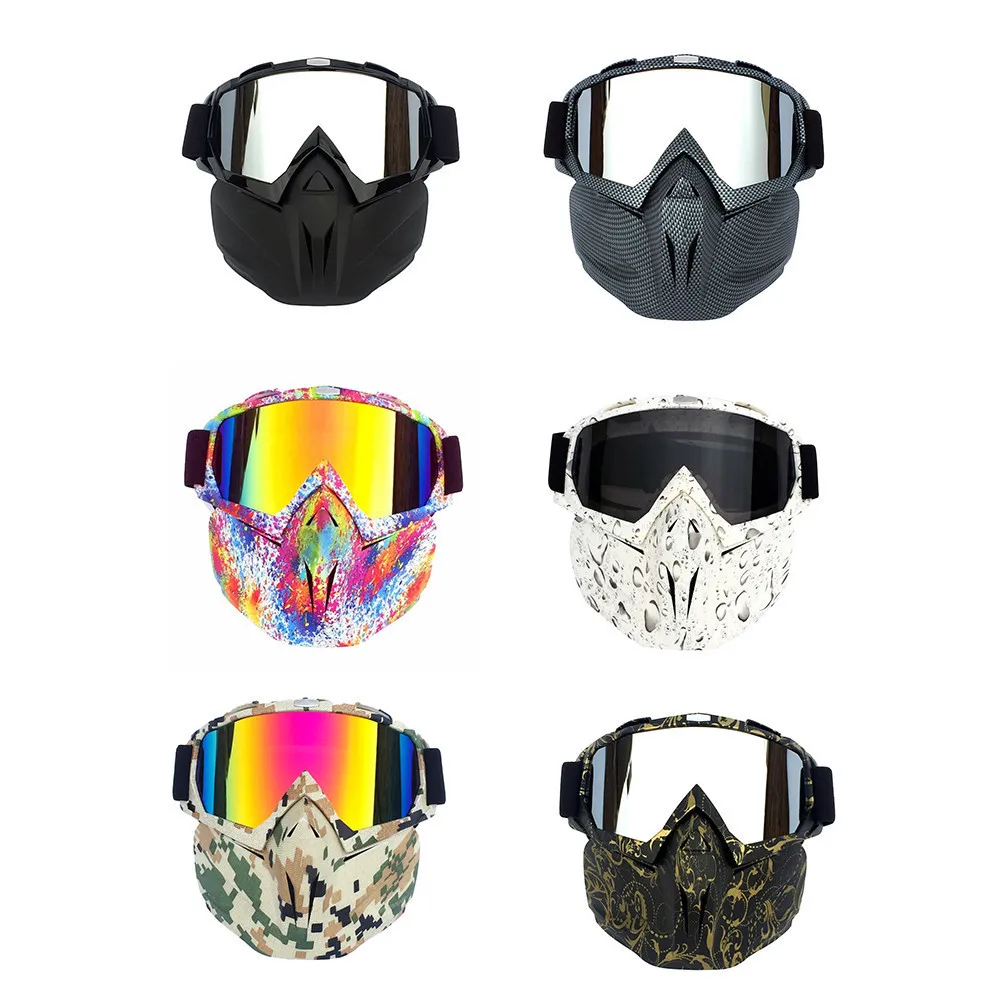 Мужские и женские лыжные сноубордические маски для лица, снегоходные очки, зимние ветрозащитные лыжные очки, очки для мотокросса