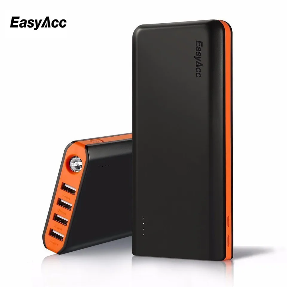 

20000 mAh Power Bank Portable Charger with Flashlights 4 Dual USB Ports Quick Charge External Battery For iPhone Sumsung