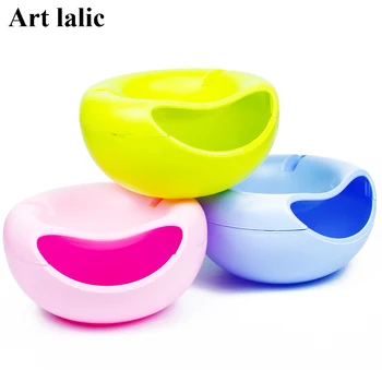 

New Design Plastic Open Double Layer Candy Snacks Dry Fruit Melon Seeds Holder Storage Box Dish Tray Box Home Decor 2017 fashion