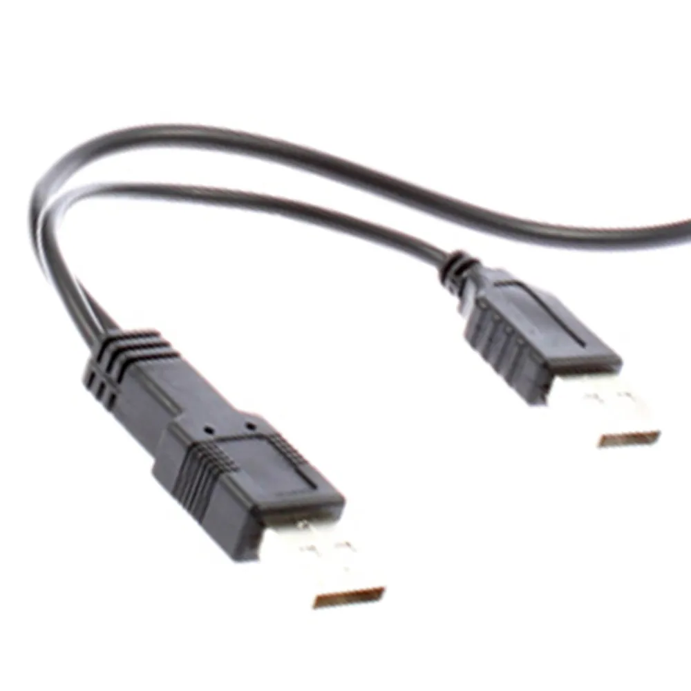 Кабель адаптер для жесткого диска с двумя USB 2 0 на 7 + 15 22Pin SATA ноутбук CD DVD Rom SATA22Pin 5