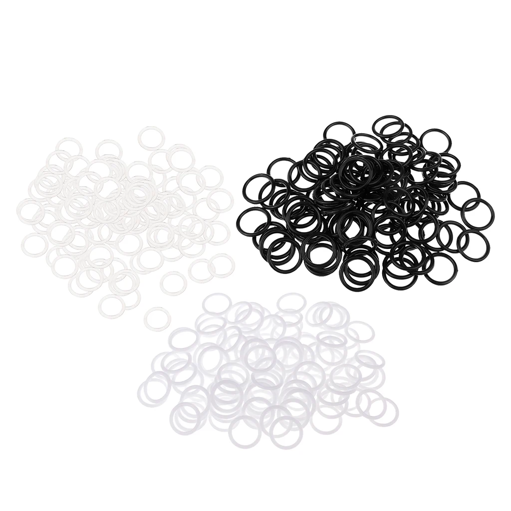 fityle 100pcs Nylon Lingerie Hardware Sewing Clip Hook Eye 15mm for Bra Strap Sewing Accessories