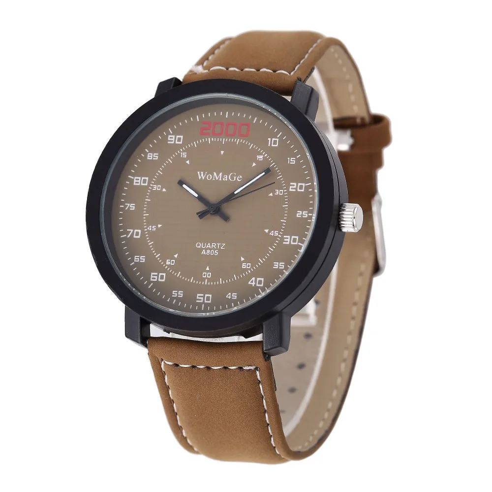 

Watch Men 2019 New Stylish Leather Watchband Military Watch Analog Quartz Clock Hot erkek kol saati