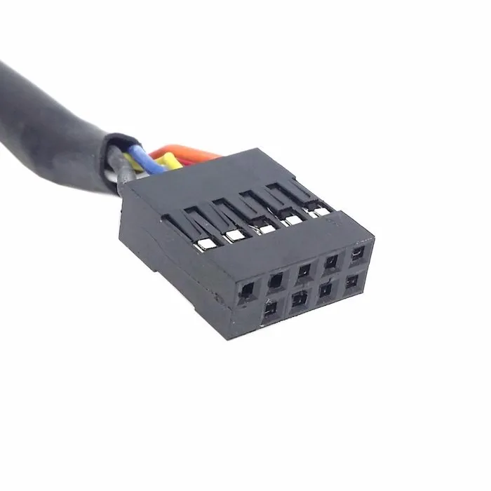1 Connettore Da Scheda Madre A 9 Pin A Doppio USB 2.0, Nero, Da