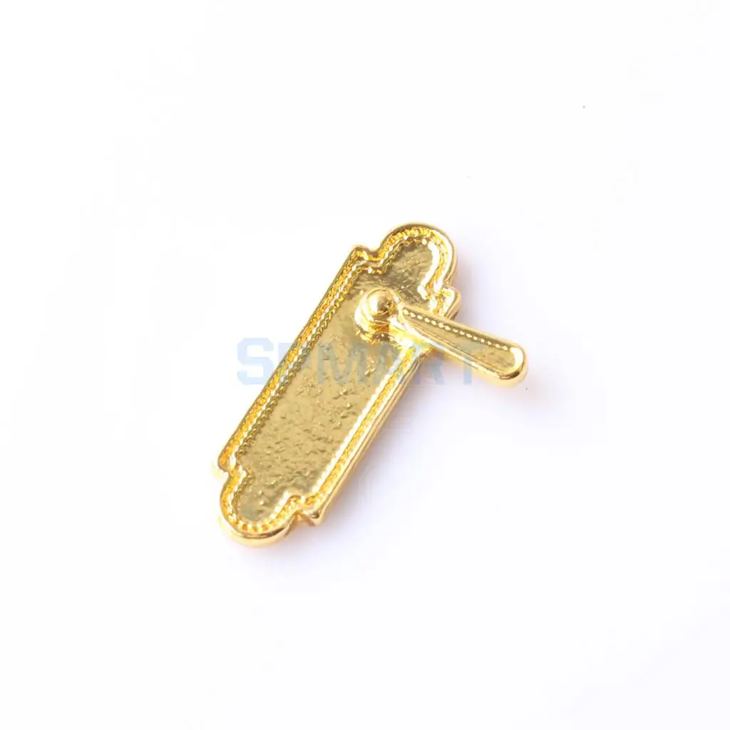 16Pcs 1/12 Scale Alloy Vintage Dollhouse Miniature Door Mini Pull Handles Locks Keys Dolls House Furniture Accessories Kids Toys