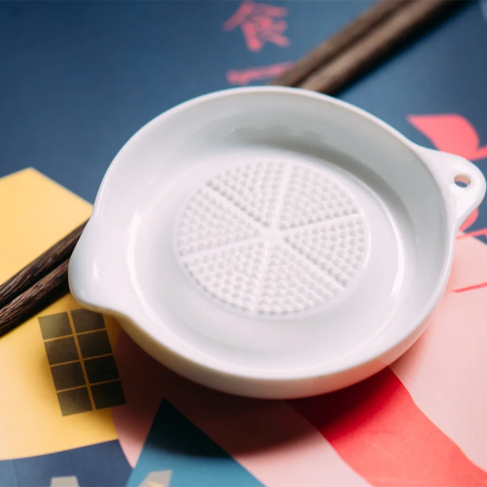 Ceramic Ginger Garlic Wasabi Grater Crushed Garlic Press Device soy sauce dish for sushi sashimi