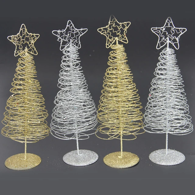 Wrought Iron Mini Christmas Tree Christmas Gift Desktop Decoration Home