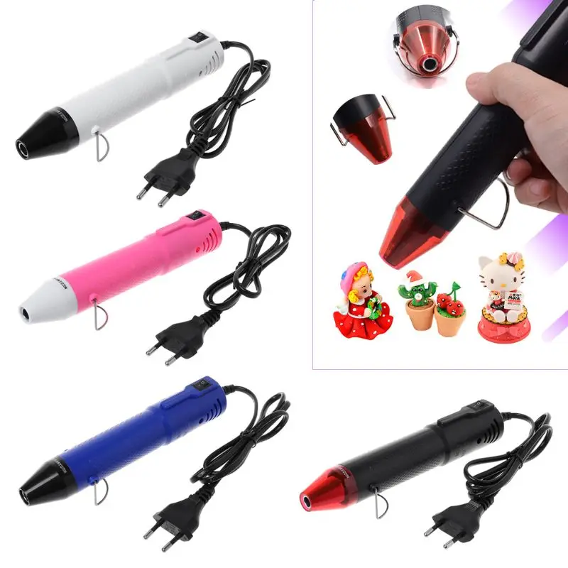 

300W 220V Mini Heat Gun Shrink Hot Air Temperature Electric Power Nozzles Tool DIY Embossing EU Plug Power Tools