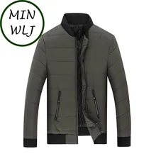 MINWLJ плюс размер 3XL 4XL 5XL 6XL 7XL 8XL мужская зимняя куртка с воротником-стойкой и парка 110