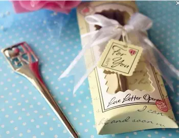 

New Arrival 80pcs/lot Wedding and Party Decoration favors Love letter opener wedding favors for Bridal shower favors