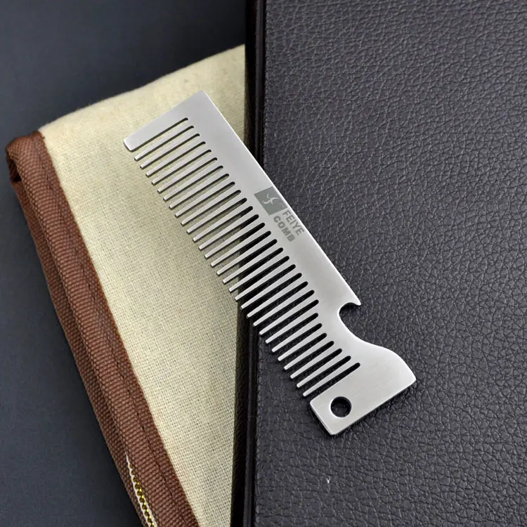 Feiye brand beauty salon all steel comb stainless steel metal combs