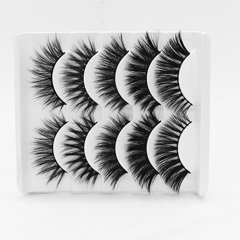 3D Mink Lashes False Eyelashes Natural Makeup Eyelash Extension Long Cross Soft Fake Eye Lashes Handmade Mix Nagarak Russian Hot (8)