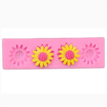 

VOGVIGO Sunflower Silicone Cake Mold 3D Flower Fondant Mold Cupcake Jelly Candy Chocolate Decoration Baking Tool Moulds