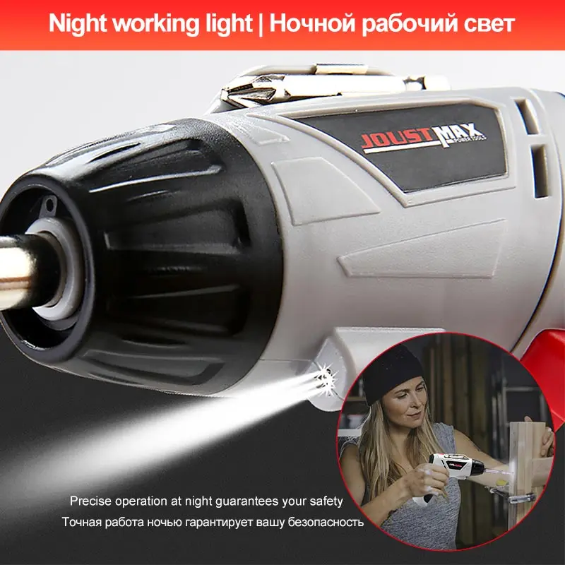 Mini 4.8V Electric Screwdriver Dremel Cordless Drill Wireless Power With LED Light Multi-function DIY Power Tools 45/15 Bits