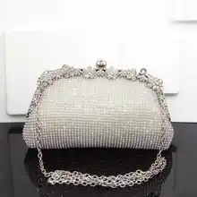 Новинка, вечерняя сумочка на цепочке с бриллиантами, серебряные свадебные сумки для невесты, женские вечерние сумки-мессенджеры, элегантный клатч