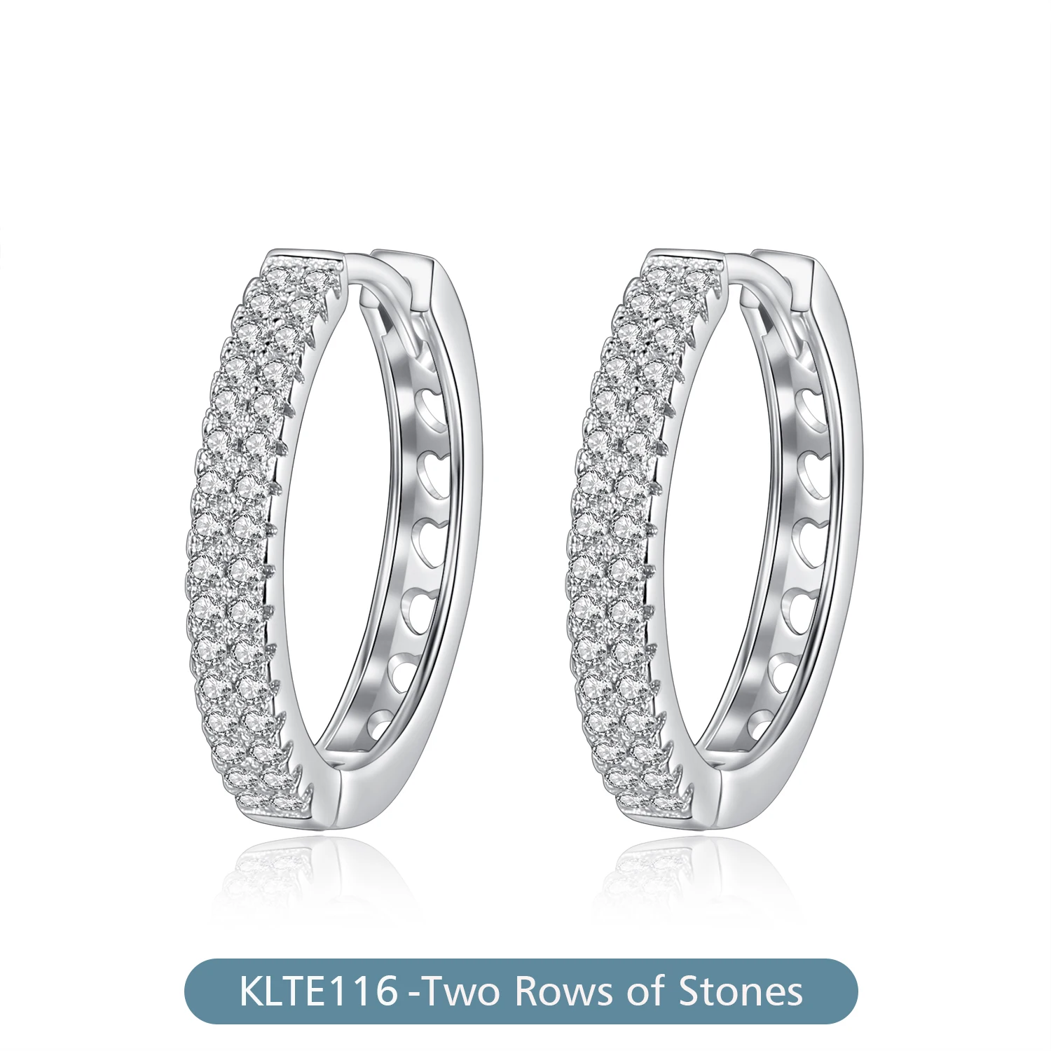 KALETINE, настоящее 925 пробы, серебряные, большие кольца, серьги, модное ювелирное изделие, свадебные, CZ Huggie, белые золотые серьги для женщин, 6 размеров