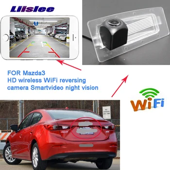 

LiisLee wireless Rear View Camera For Mazda CX 3 For Mazda 3 Axela BM 4D Sedan 2013~2017 Backup Camera license plate camera