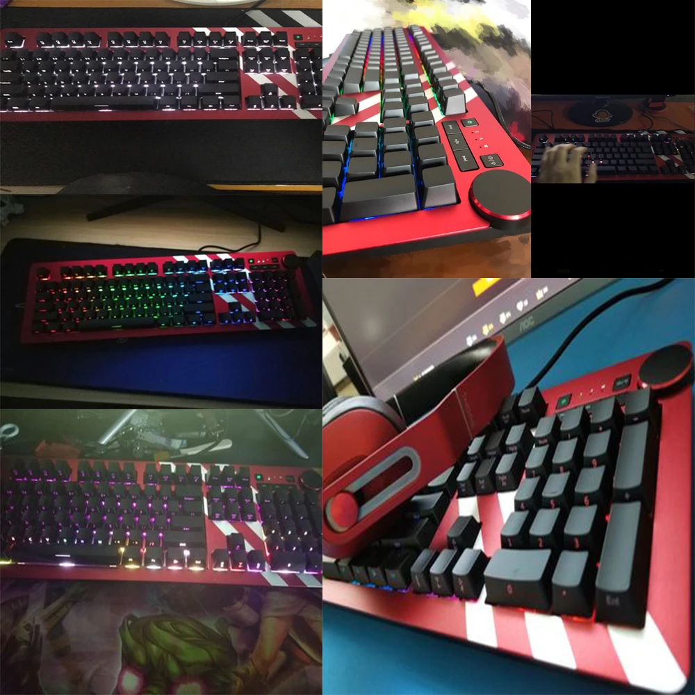 Игровая клавиатура Ajazz AK60 RGB серебристый и синий переключатель 110 клавиш RGB подсветка ABS Материал USB Проводная Механическая клавиатура