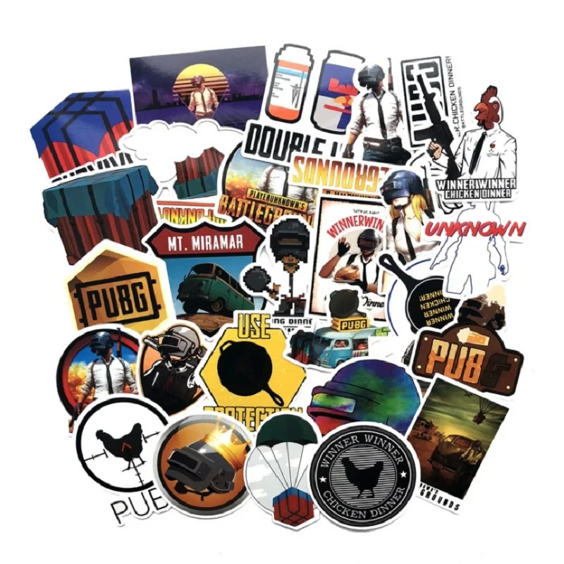 

Hot Popular Games PUBG and Fortnight Graffiti PVC Stickers Skateboard Laptop Motorcycle Waterproof Stickers Gifts For Children
