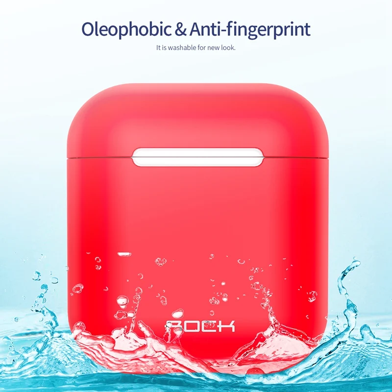 ROCK Silicone Protective Case for Airpods 1 2 Separate Design Ultra Slim Wireless Bluetooth Earphone Case for Apple Airpods Case