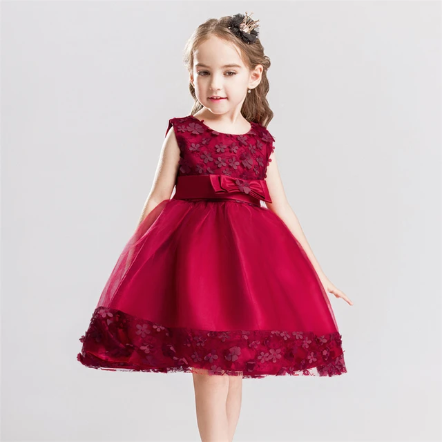 In Red Floral Evening Dresses