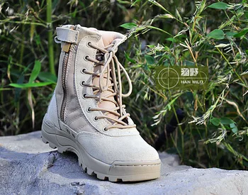 

Military tactical desert combat troops during the spring and autumn day outdoor hiking boots shoes leather ankle boots