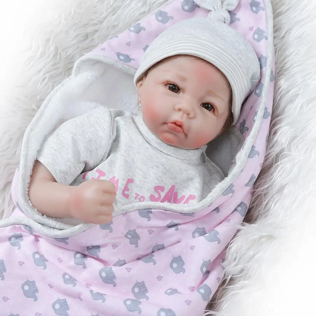 

bebe doll reborn 50cm Silicone reborn baby doll adorable Lifelike toddler Bonecas girl kid menina de silicone surprice doll