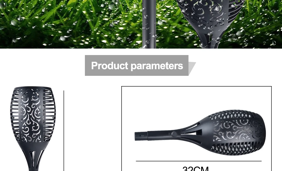 New Solar Flame led fire effect Lawn Lamps Led Torch Light Realistic Flicker Flame Light Waterproof Outdoor Holiday Garden Decor (9)