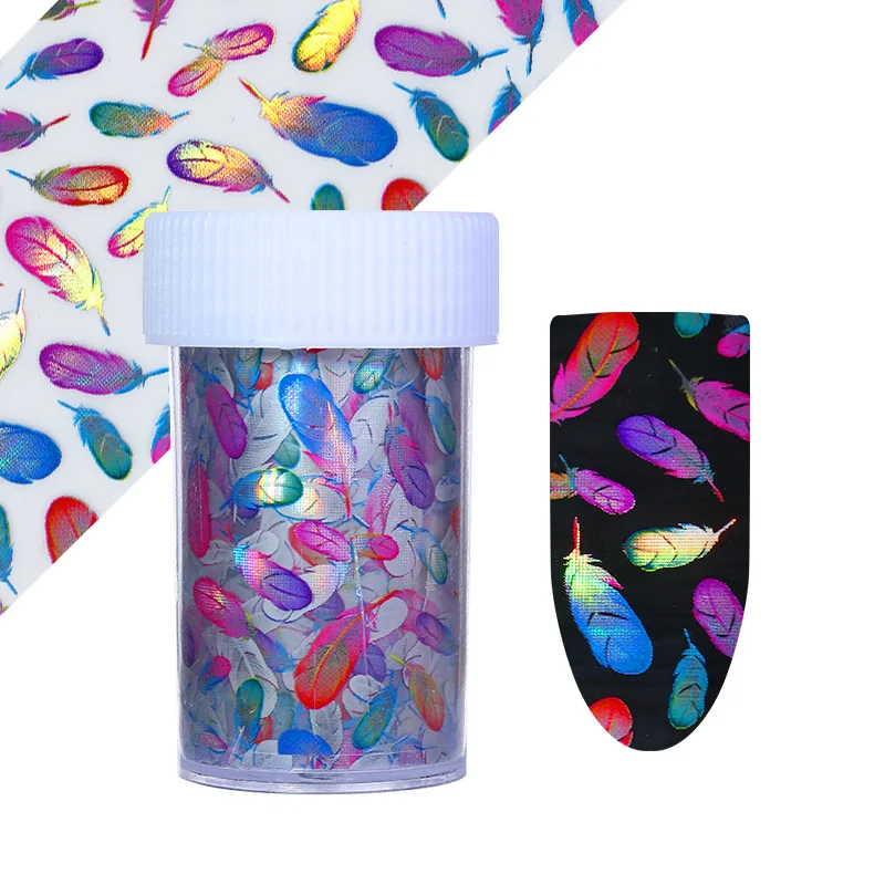 

Nail Foil Sticker Paper Nails Accessories Gradient Nails Transfer Decals Colorful Flower Holographic Nail Art Decorations