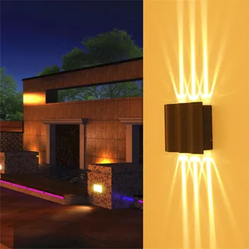 

6W 12W 18W Morden LED waterproof outdoor wall lamps led light garden courtyard villa wall lamp home outdoor wall lamp black/gary